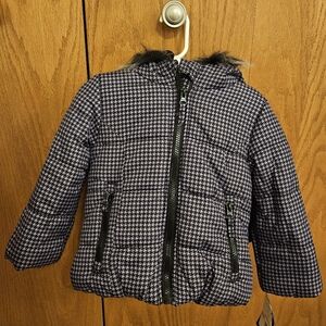 NWT London Fog Houndstooth Coat & Hat, 2T